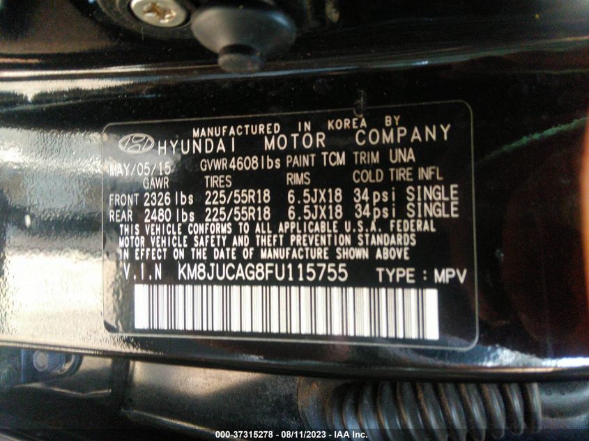 2015 HYUNDAI TUCSON LIMITED - KM8JUCAG8FU115755