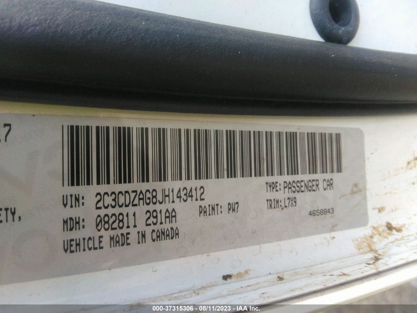 2018 DODGE CHALLENGER SXT - 2C3CDZAG8JH143412