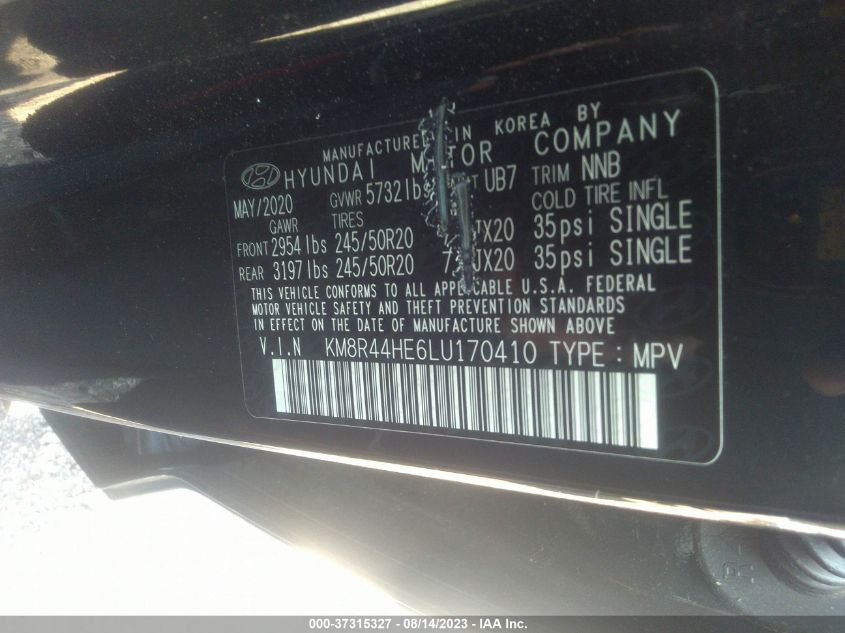 2020 HYUNDAI PALISADE SEL - KM8R44HE6LU170410