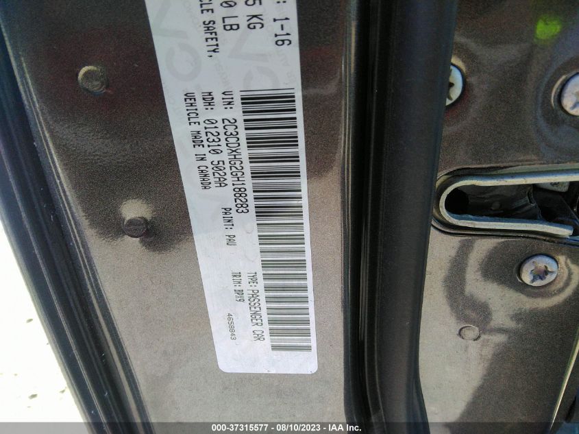 2016 DODGE CHARGER SXT - 2C3CDXHG2GH188283