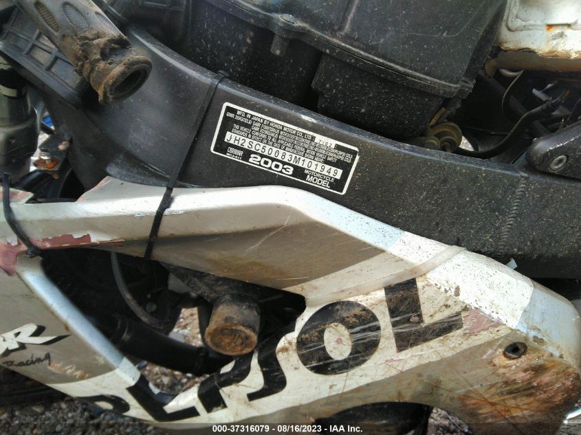 2003 HONDA CBR900 RR - JH2SC50083M101949