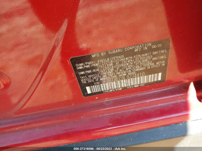 2020 SUBARU CROSSTREK PREMIUM - JF2GTAEC8L8274410