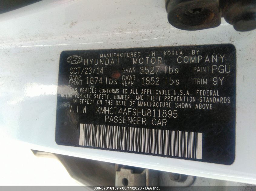 2015 HYUNDAI ACCENT GLS - KMHCT4AE9FU811895