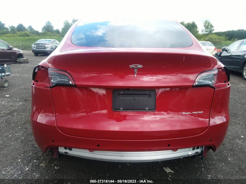 2022 TESLA MODEL Y LONG RANGE - 7SAYGAEEXNF522333