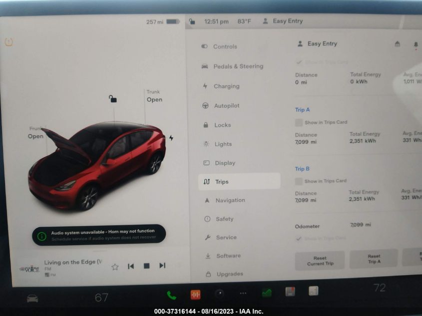 2022 TESLA MODEL Y LONG RANGE - 7SAYGAEEXNF522333