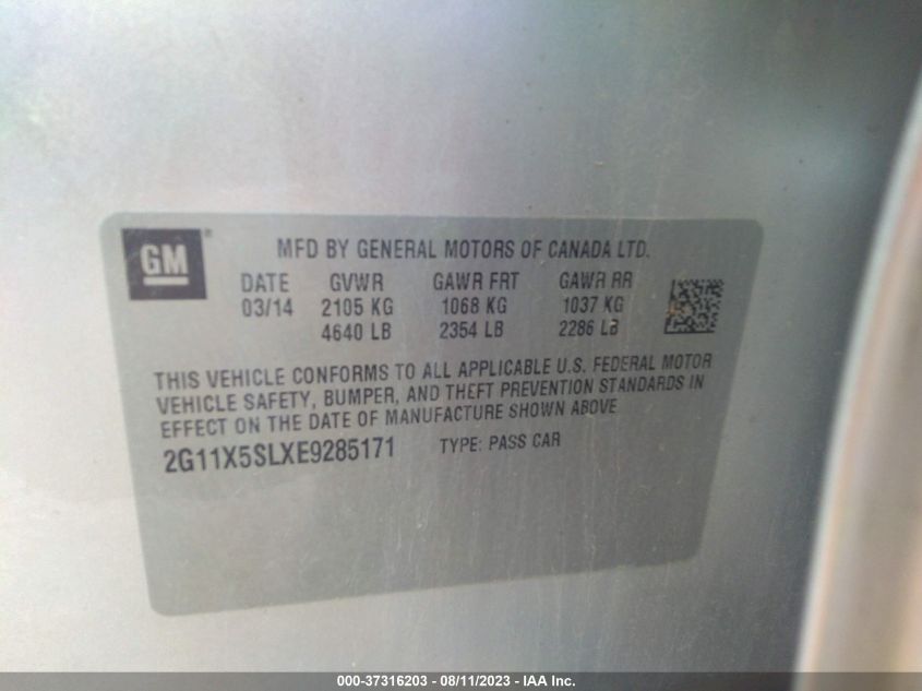 2014 CHEVROLET IMPALA LS - 2G11X5SLXE9285171