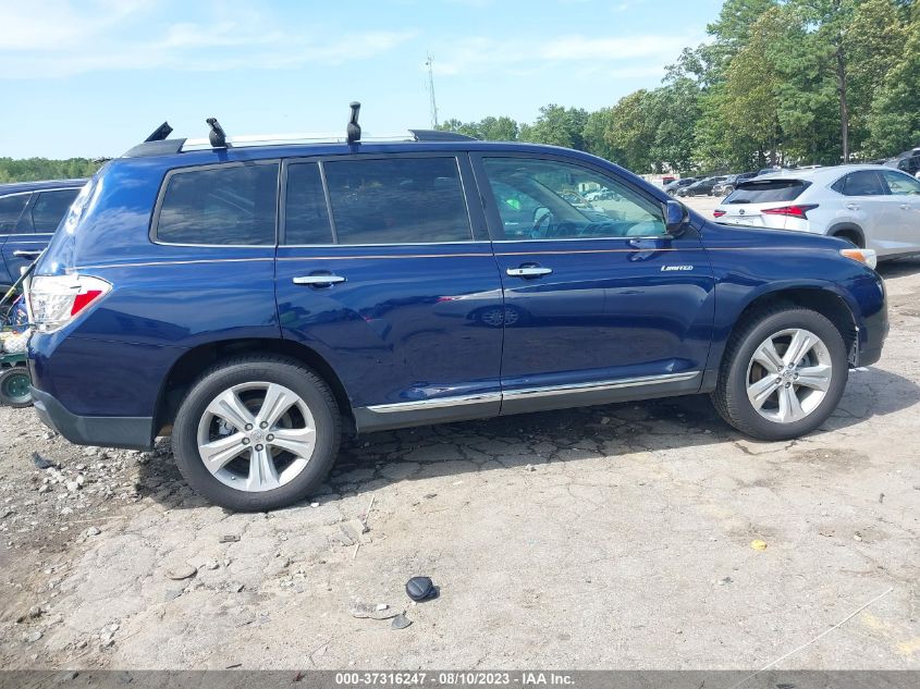 2013 TOYOTA HIGHLANDER LIMITED - 5TDYK3EH1DS132684