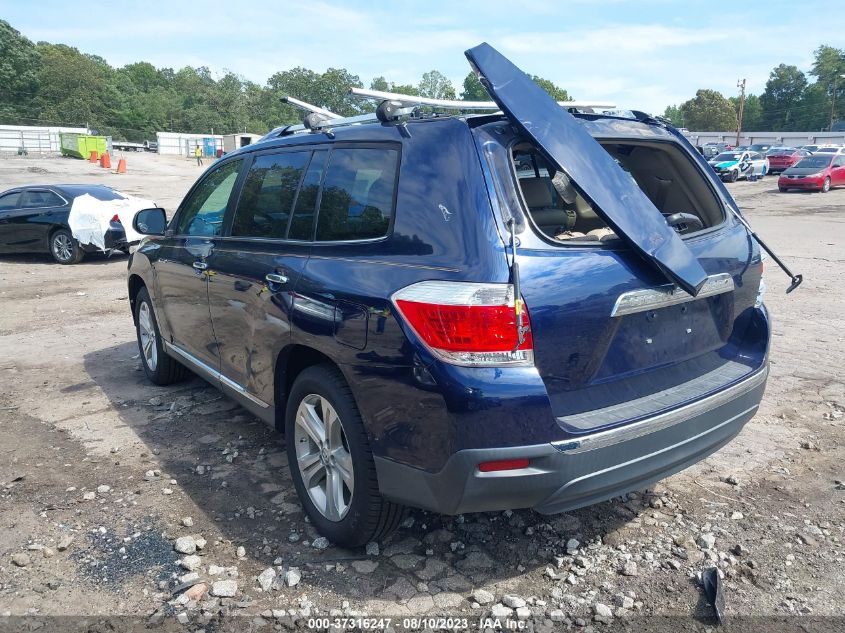 2013 TOYOTA HIGHLANDER LIMITED - 5TDYK3EH1DS132684