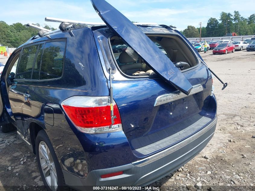 2013 TOYOTA HIGHLANDER LIMITED - 5TDYK3EH1DS132684