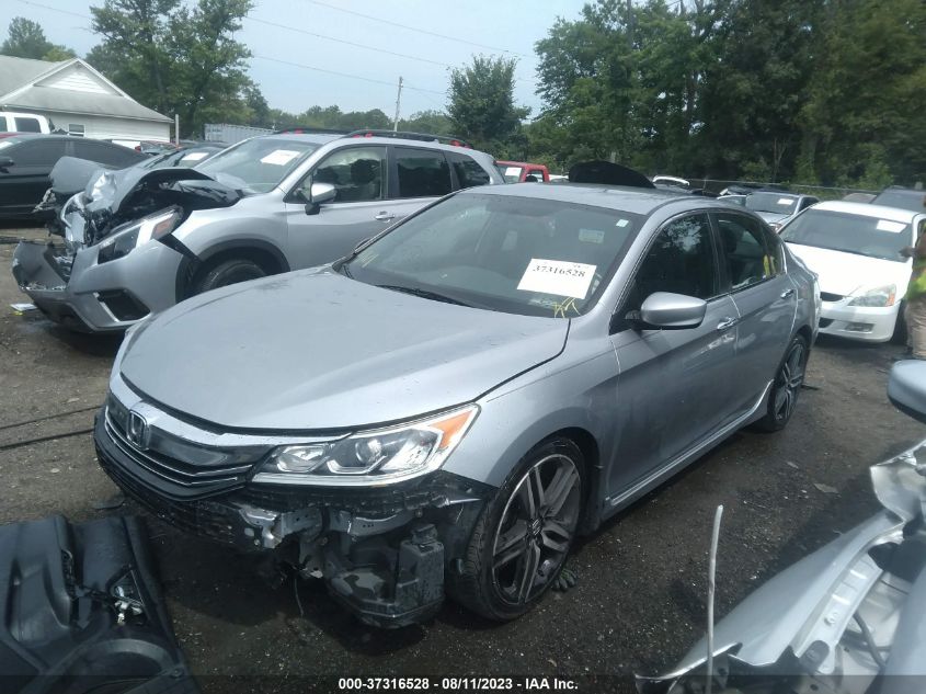 2017 HONDA ACCORD SEDAN SPORT - 1HGCR2F56HA264686