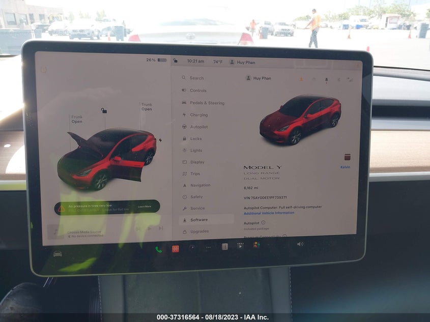 VIN 7SAYGDEE1PF739371 2023 TESLA MODEL Y