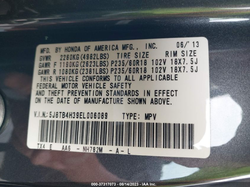 2014 ACURA RDX - 5J8TB4H39EL006089