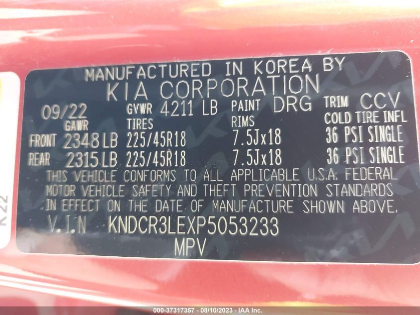 2023 KIA NIRO EX TOURING - KNDCR3LEXP5053233