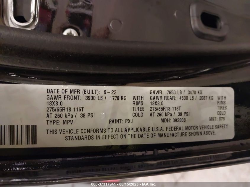2022 JEEP WAGONEER SERIES I 1C4SJVAT9NS228151