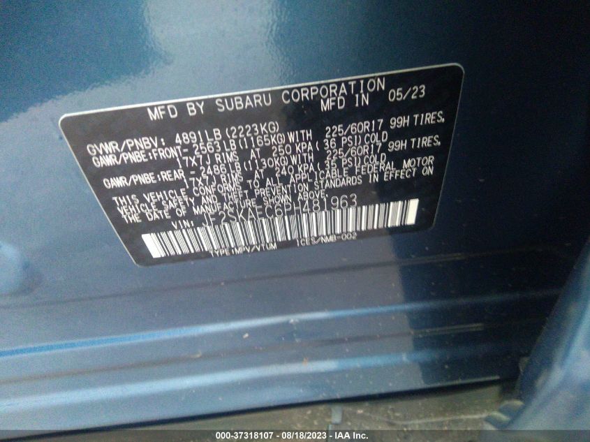 2023 SUBARU FORESTER PREMIUM - JF2SKAEC6PH481963
