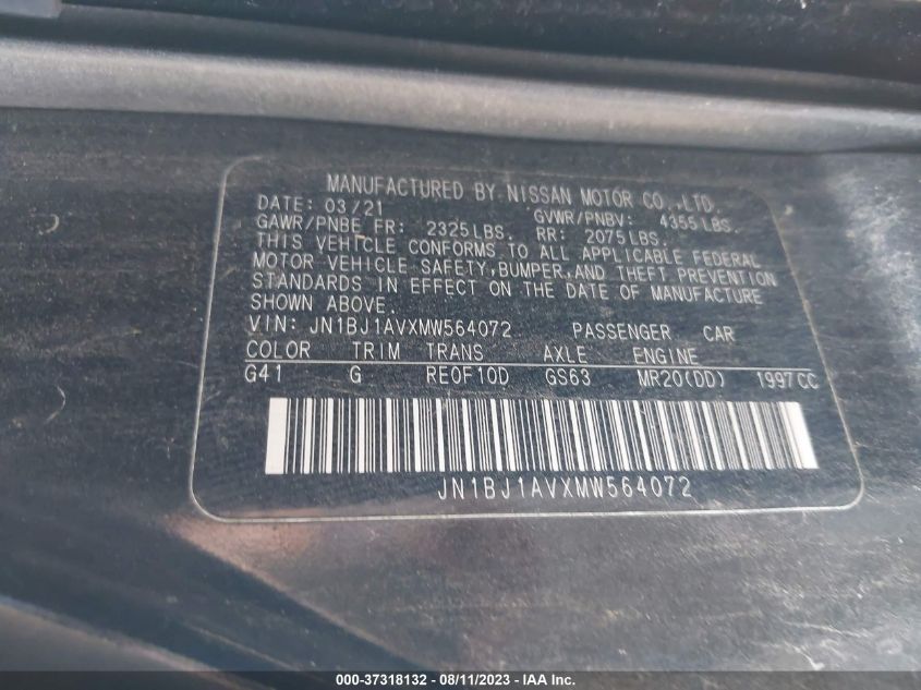 2021 NISSAN ROGUE SPORT S - JN1BJ1AVXMW564072