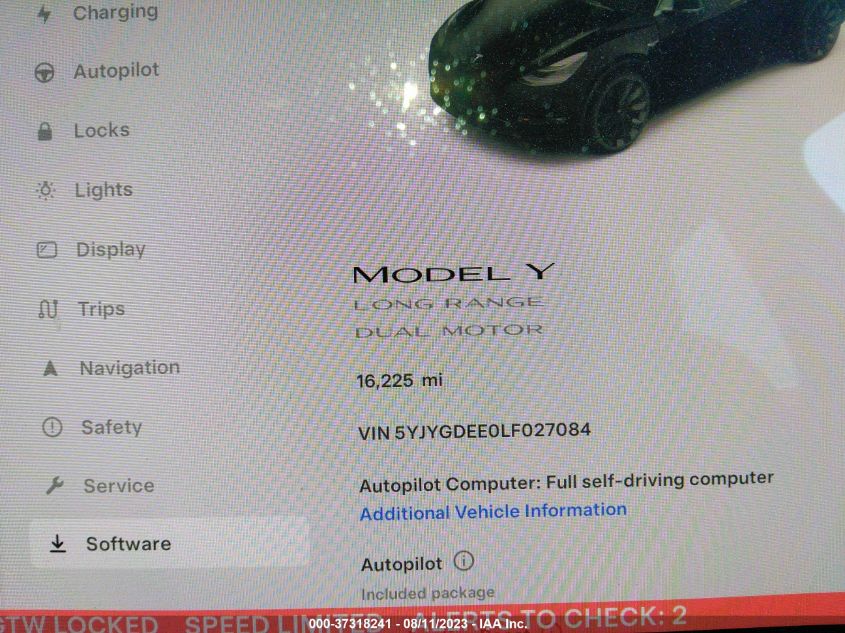 2020 TESLA MODEL Y LONG RANGE - 5YJYGDEE0LF027084