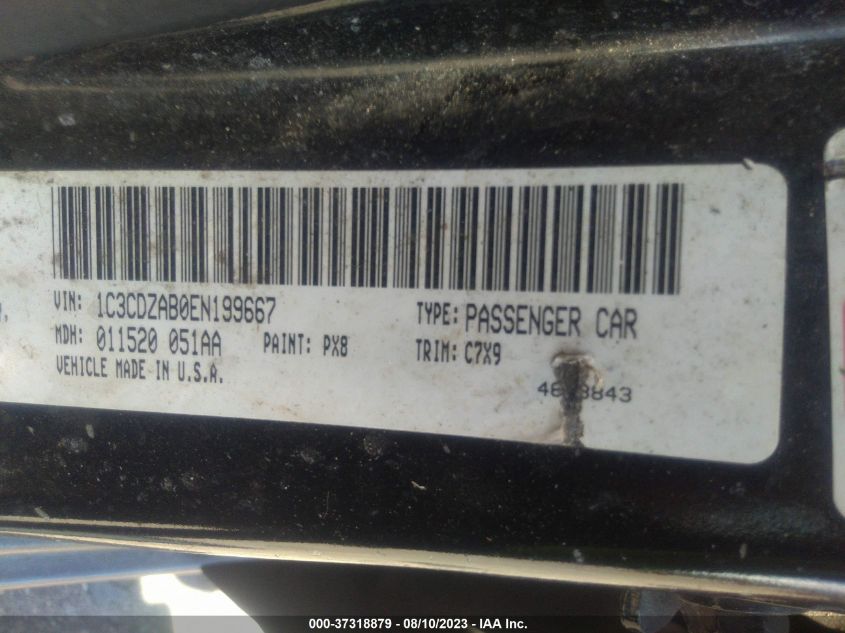 2014 DODGE AVENGER SE - 1C3CDZAB0EN199667