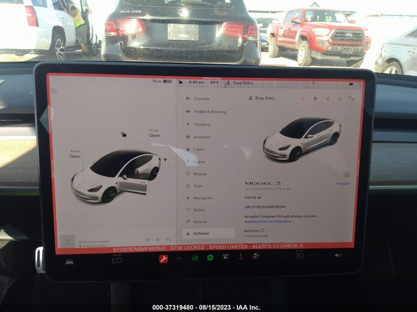 2021 TESLA MODEL 3 STANDARD RANGE PLUS - 5YJ3E1EA6MF851541