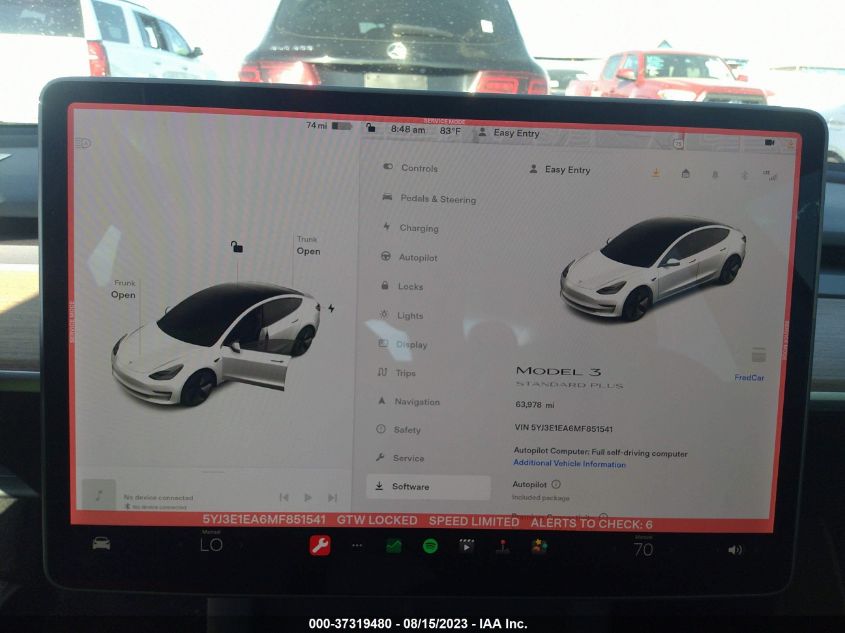 2021 TESLA MODEL 3 STANDARD RANGE PLUS - 5YJ3E1EA6MF851541