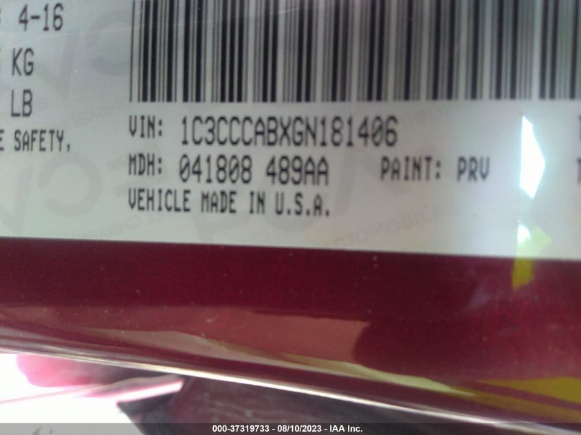 2016 CHRYSLER 200 LIMITED - 1C3CCCABXGN181406