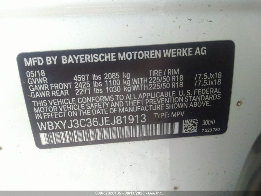 2018 BMW X2 SDRIVE28I - WBXYJ3C36JEJ81913