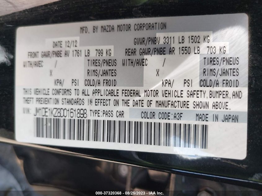 2013 MAZDA MAZDA2 SPORT - JM1DE1KZ8D0161898