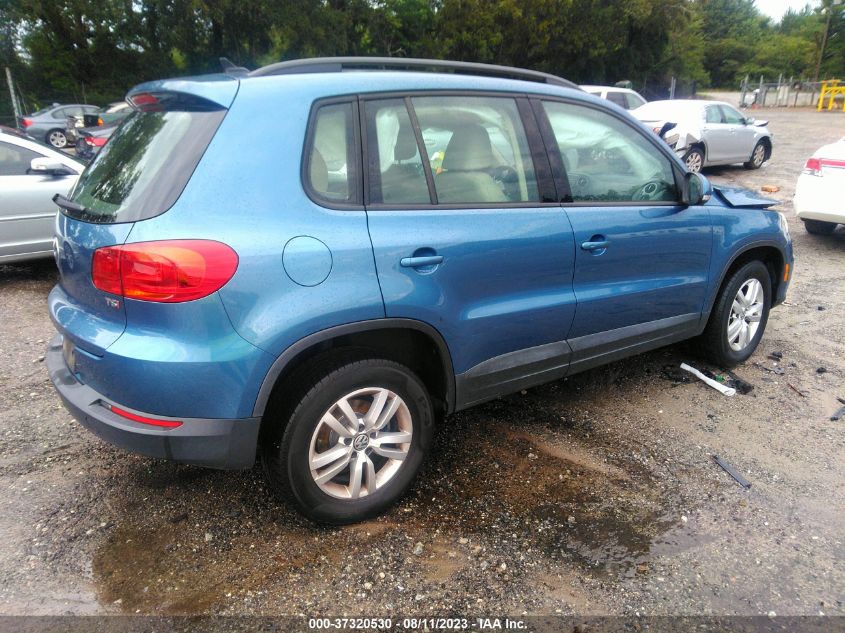 2017 VOLKSWAGEN TIGUAN S WVGAV7AX0HW509360