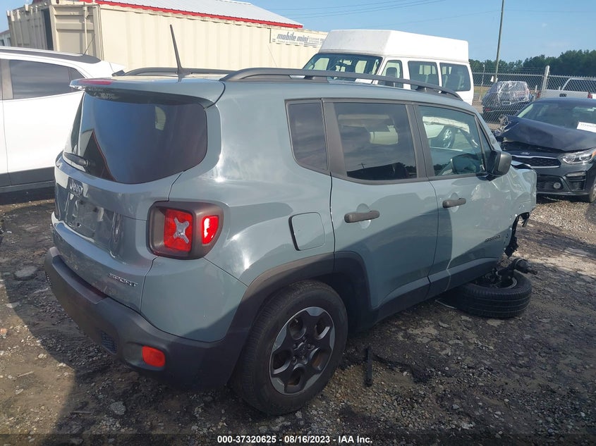 VIN ZACCJBAB3HPG43860 2017 JEEP RENEGADE SPORT