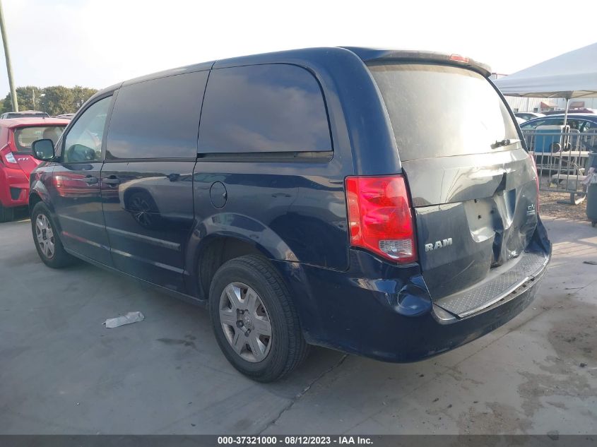 2013 RAM CARGO VAN TRADESMAN 2C4JRGAG5DR781849