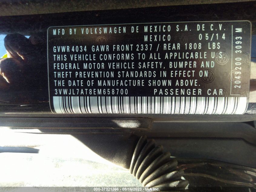 2014 VOLKSWAGEN BEETLE COUPE 2.0L TDI W/SUN/SOUND/NAV - 3VWJL7AT8EM658700