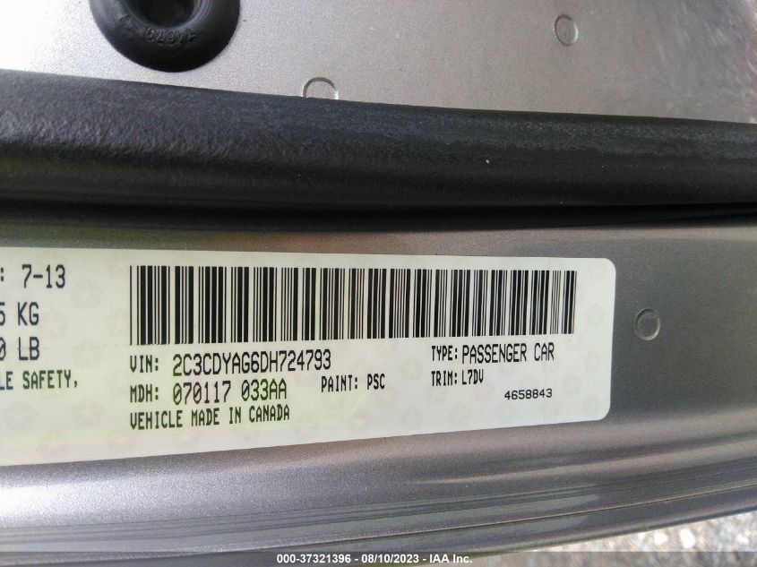 2013 DODGE CHALLENGER SXT - 2C3CDYAG6DH724793