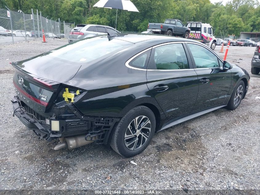 2021 HYUNDAI SONATA HYBRID BLUE - KMHL24JJ7MA029710