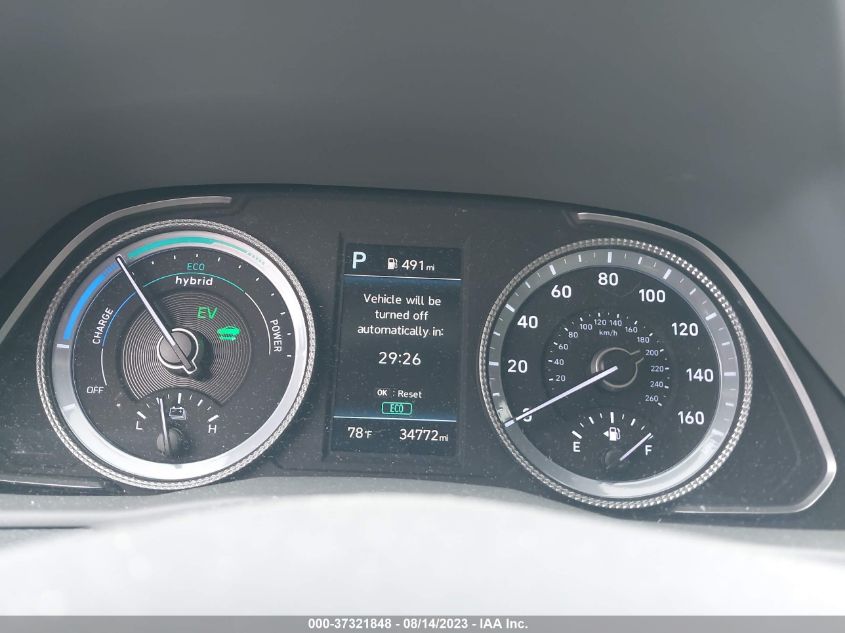 2021 HYUNDAI SONATA HYBRID BLUE - KMHL24JJ7MA029710