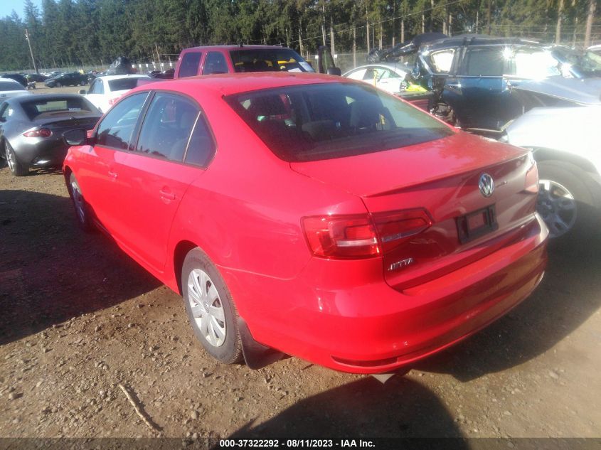 2015 VOLKSWAGEN JETTA SEDAN 2.0L S - 3VW2K7AJ6FM280674