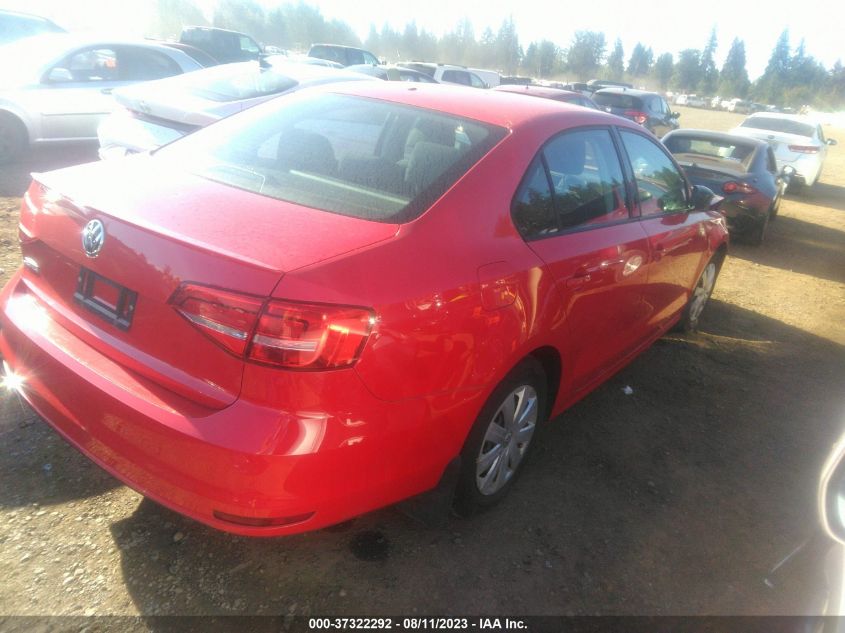 2015 VOLKSWAGEN JETTA SEDAN 2.0L S - 3VW2K7AJ6FM280674