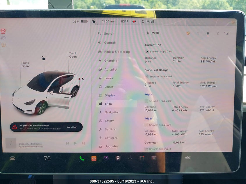 VIN 7SAYGDEE6PA034921 2023 TESLA MODEL Y LONG RANGE
