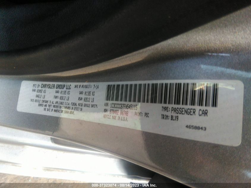 2015 CHRYSLER 200 C - 1C3CCCCB7FN545115