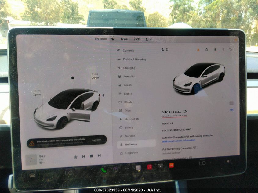 2020 TESLA MODEL 3 - 5YJ3E1EC7LF624360