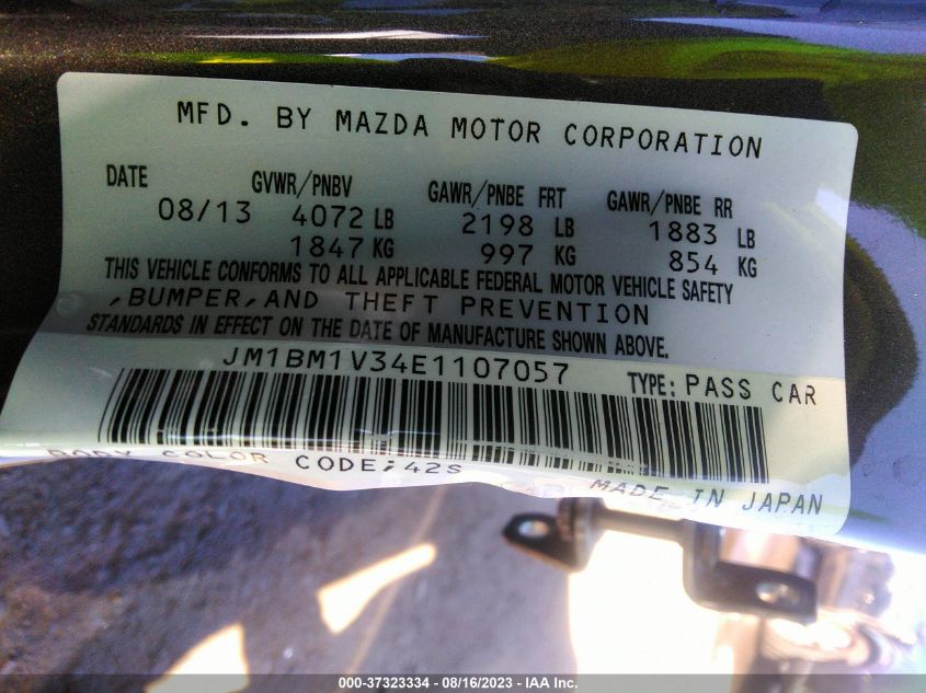 2014 MAZDA MAZDA3 S TOURING - JM1BM1V34E1107057