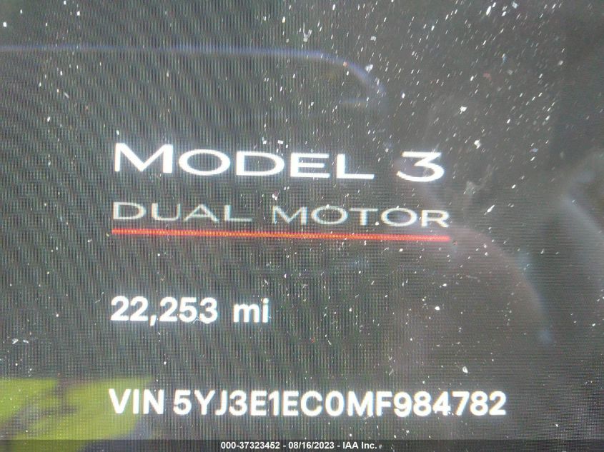 2021 TESLA MODEL 3 PERFORMANCE - 5YJ3E1EC0MF984782