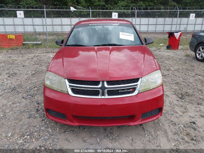 2013 DODGE AVENGER SE V6 - 1C3CDZAG6DN749576