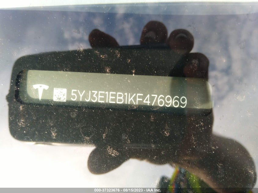 VIN 5YJ3E1EB1KF476969 2019 TESLA MODEL 3
