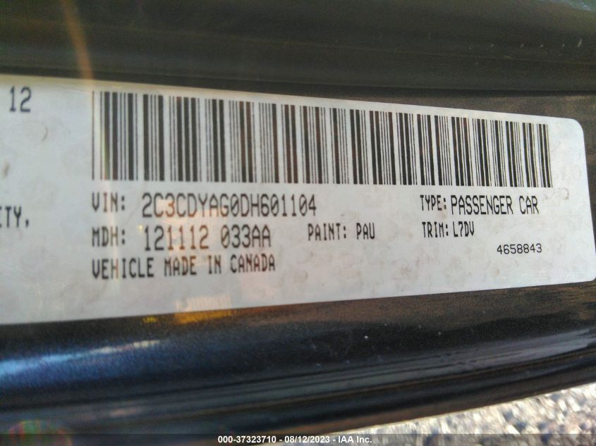 2013 DODGE CHALLENGER SXT - 2C3CDYAG0DH601104
