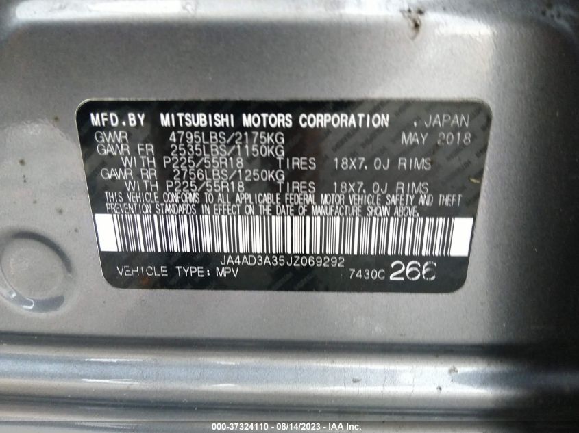 2018 MITSUBISHI OUTLANDER SE/SEL - JA4AD3A35JZ069292