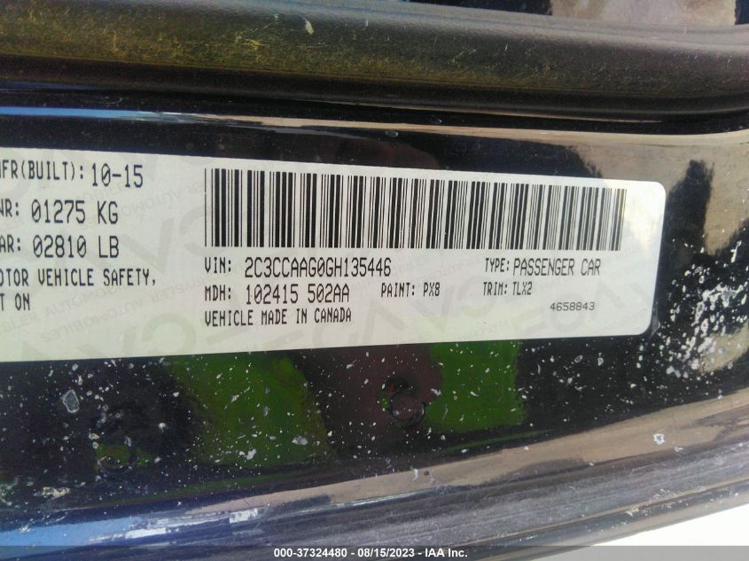 2016 CHRYSLER 300 LIMITED - 2C3CCAAG0GH135446