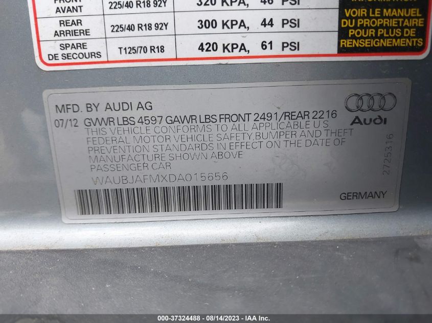 2013 AUDI A3 PREMIUM - WAUBJAFMXDA015656