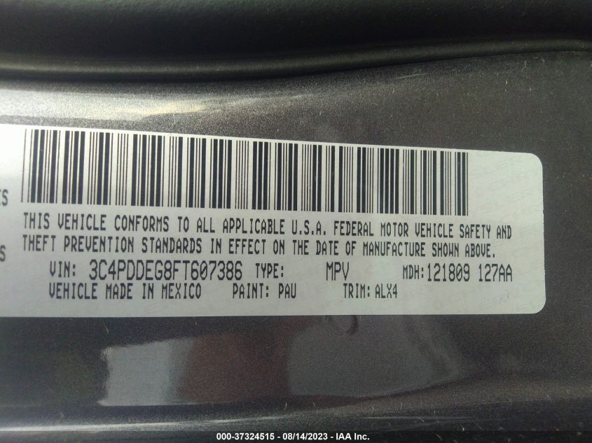 2015 DODGE JOURNEY R/T - 3C4PDDEG8FT607386