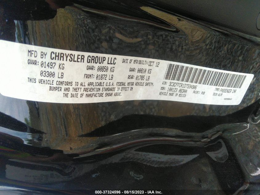 2013 FIAT 500 LOUNGE - 3C3CFFCR1DT534906