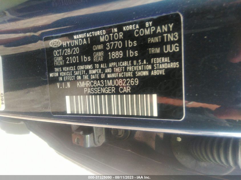 2021 HYUNDAI VENUE DENIM - KMHRC8A31MU082269